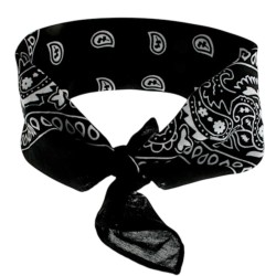 Bandana Paisley Czarna 53x53cm 100% Bawełna