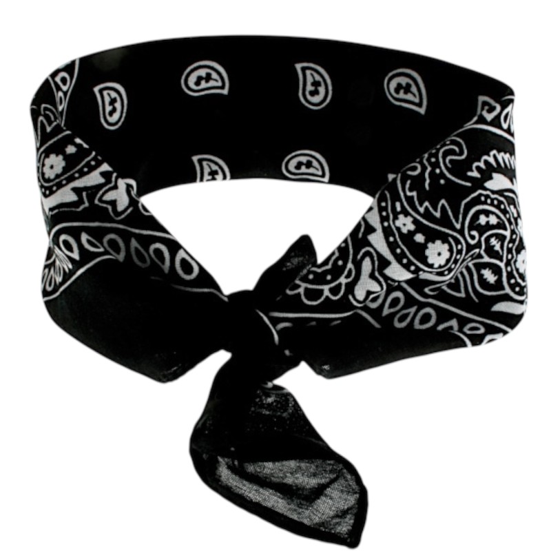 Bandana Paisley Czarna 53x53cm 100% Bawełna
