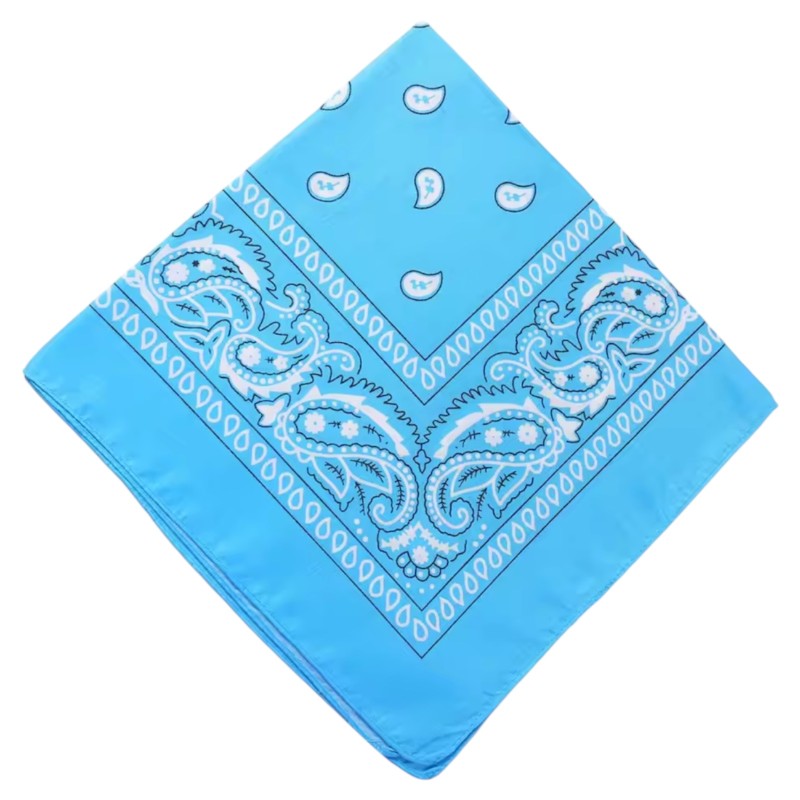 Niebieska Bandana Paisley 53x53cm 100% Bawełna