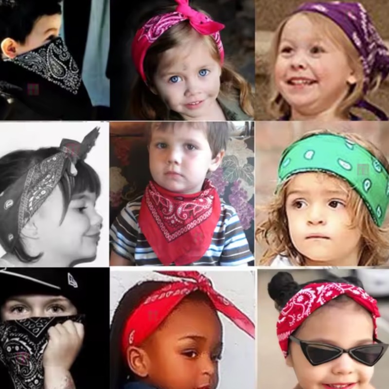 Niebieska Bandana Paisley 53x53cm 100% Bawełna