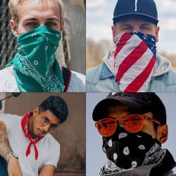 Niebieska Bandana Paisley 53x53cm 100% Bawełna