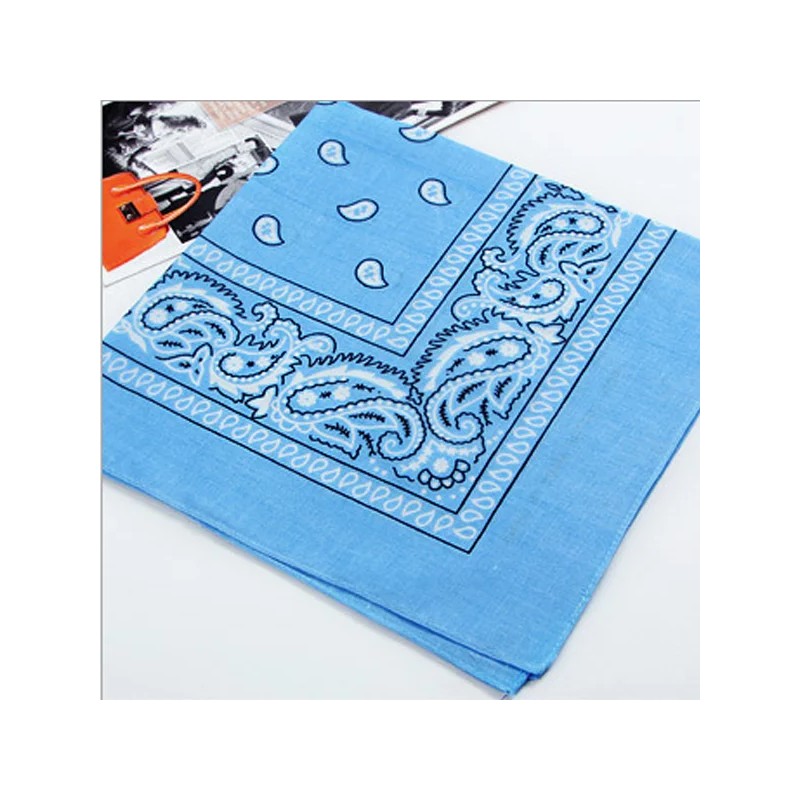 Niebieska Bandana Paisley 53x53cm 100% Bawełna