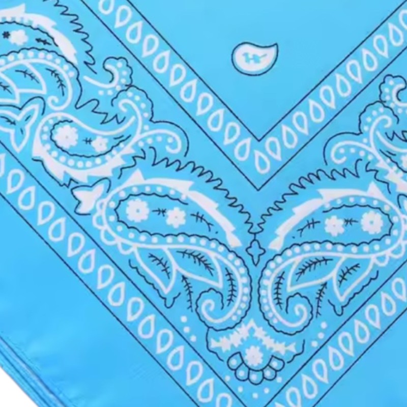 Niebieska Bandana Paisley 53x53cm 100% Bawełna