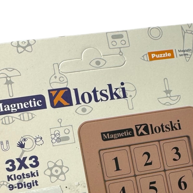 Zabawka Klotski Magnetyczne Cyfry 3x3 Przesuwanka Liczbowa