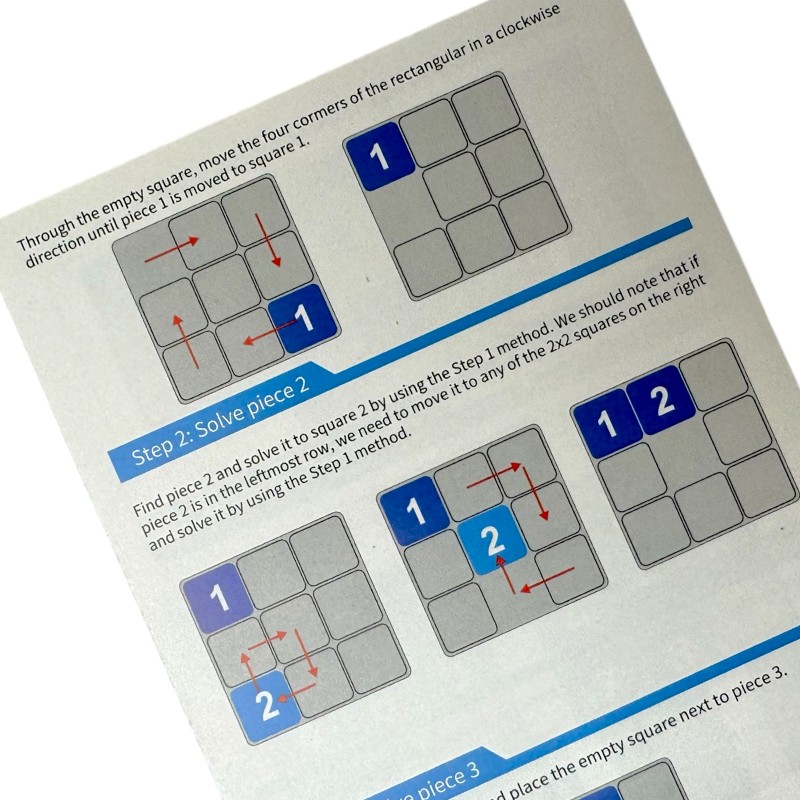 Zabawka Klotski Magnetyczne Cyfry 3x3 Przesuwanka Liczbowa