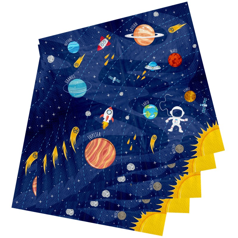 Serwetki Kosmos Planety 33x33 cm 10 sztuk