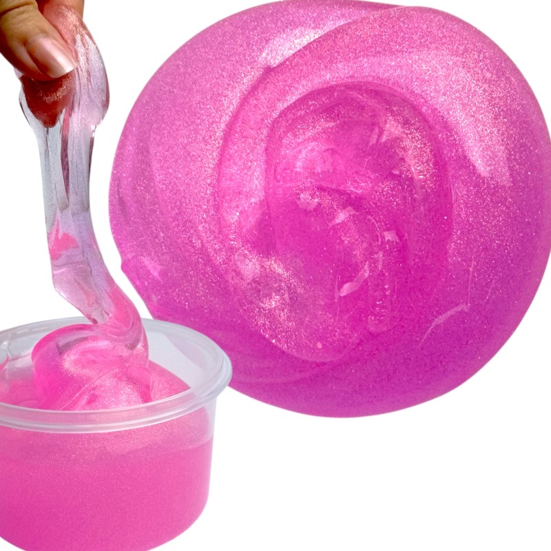 Różowy Brokatowy Slime Masa plastyczna w Słoiku