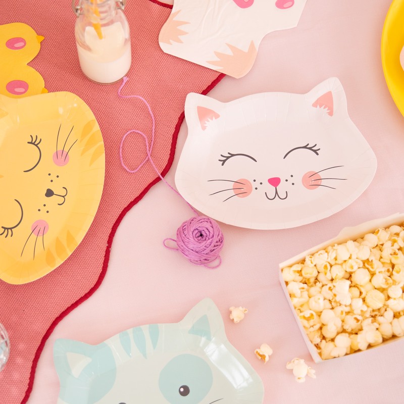 Talerzyki Papierowe Kotki 6 szt. Zestaw