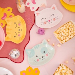 Talerzyki Papierowe Kotki 6 szt. Zestaw