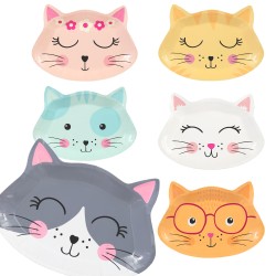 Talerzyki Papierowe Kotki 6...
