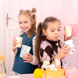 Kubki Papierowe Kotki 220ml Zestaw 6 sztuk