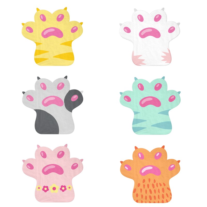 Serwetki Papierowe Kotki Kocie Łapki 12 sztuk