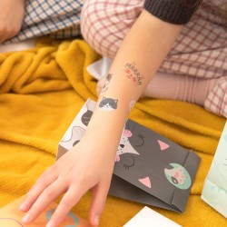 Tatuaże zmywalne kotki 23szt. zestaw