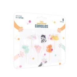 Świeczki urodzinowe Kotki 6szt. zestaw