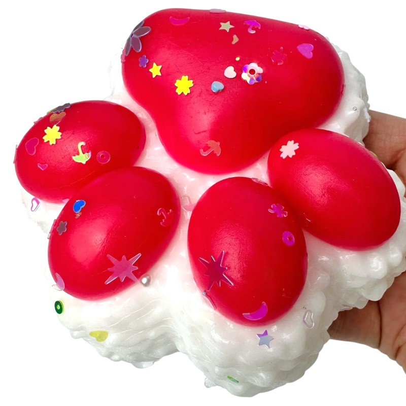 Gniotek Kocia Łapka 10x11cm Pianka Mleczna Jumbo