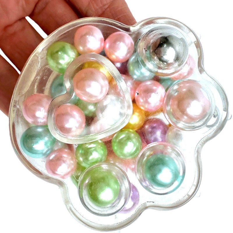 Kocia Łapka z Perełkami Perłowa Taba Squishy Catpaw
