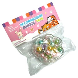 Kocia Łapka z Perełkami Perłowa Taba Squishy Catpaw