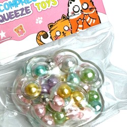 Kocia Łapka z Perełkami Perłowa Taba Squishy Catpaw