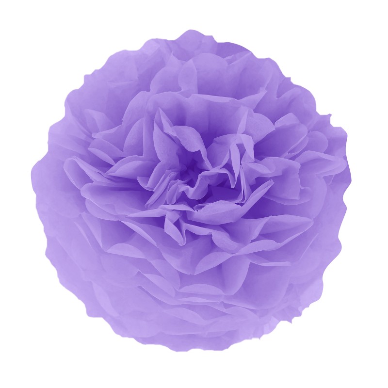 Pompon bibułowy fioletowy 35 cm