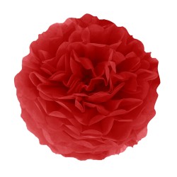 Pompon bibułowy czerwony 35 cm