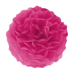 Pompon bibułowy różowy fuksja 35 cm