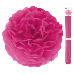 Pompon bibułowy różowy fuksja 35 cm