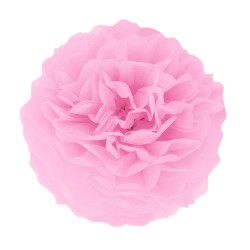 Pompon bibułowy jasny różowy 35 cm