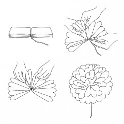 Pompon bibułowy biały 35 cm
