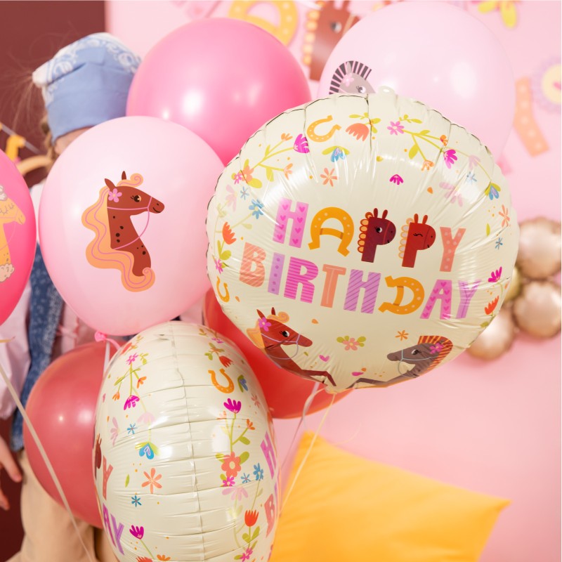 Balony lateksowe z nadrukiem koniki 12 cali 6 szt.