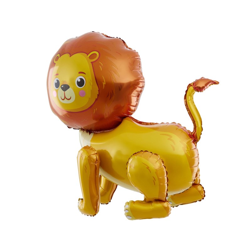 Balon foliowy stojący lew 53x54cm