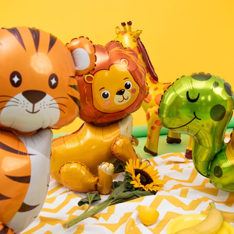 Balon foliowy stojący lew 53x54cm