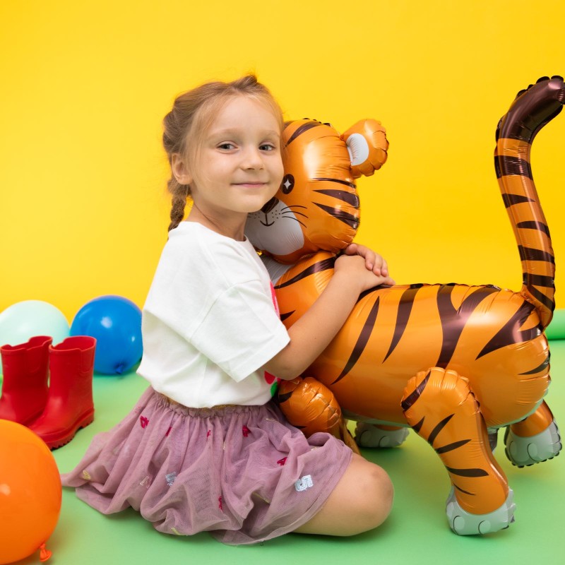 Balon foliowy stojący Tygrysek z ruchomymi częściami