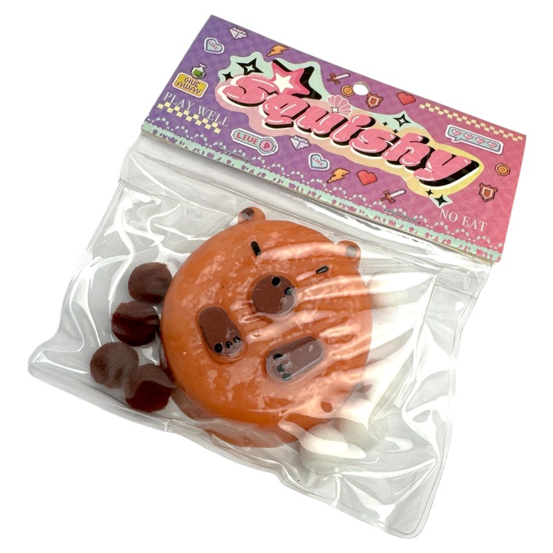 Gniotek Kapibara Taba Squishy z Pomponikami
