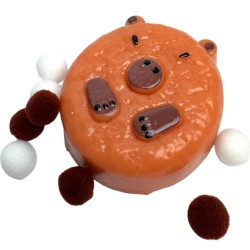Gniotek Kapibara Taba Squishy z Pomponikami