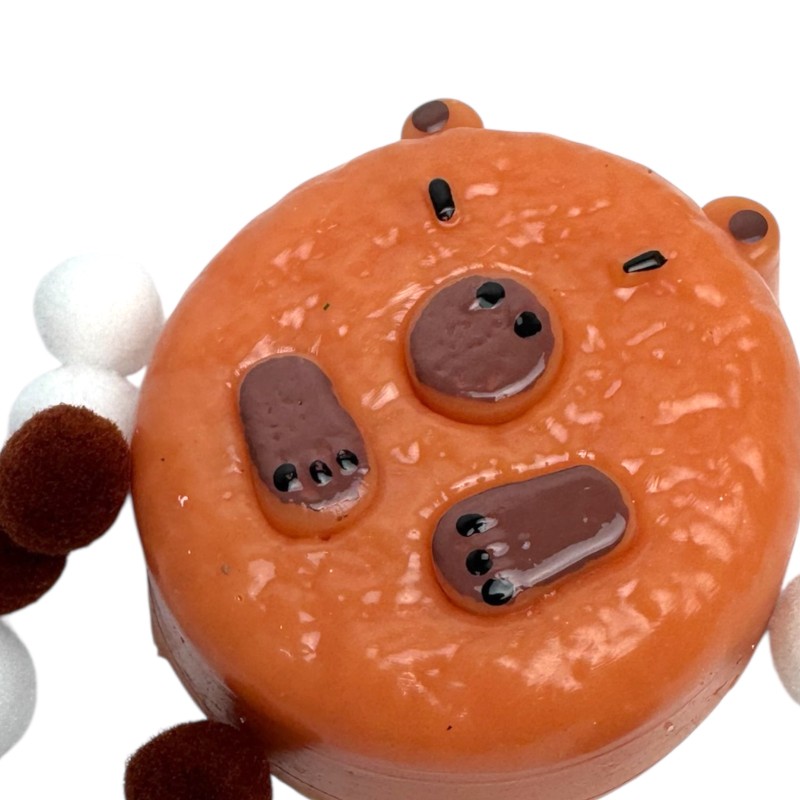 Gniotek Kapibara Taba Squishy z Pomponikami