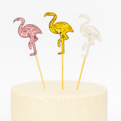 Topper Flaming Pikery Dekoracja Tortu Aloha 3 sztuki
