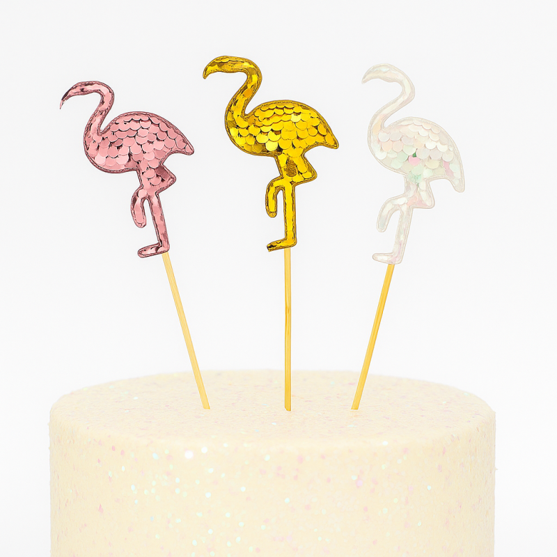 Topper Flaming Pikery Dekoracja Tortu Aloha 3 sztuki