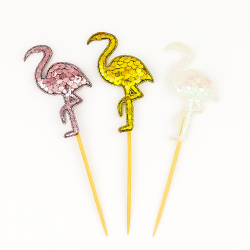 Topper Flaming Pikery Dekoracja Tortu Aloha 3 sztuki