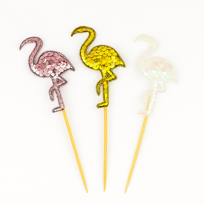Topper Flaming Pikery Dekoracja Tortu Aloha 3 sztuki