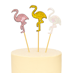 Topper Flaming Pikery Dekoracja Tortu Aloha 3 sztuki