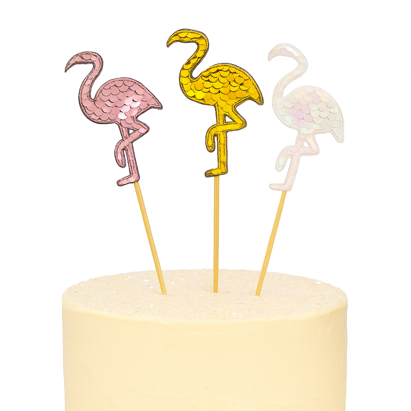 Topper Flaming Pikery Dekoracja Tortu Aloha 3 sztuki