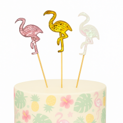 Topper Flaming Pikery Dekoracja Tortu Aloha 3 sztuki