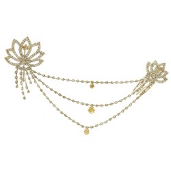 Cyrkonie ozdobne łańcuszki diamenciki do włosów kryształki Boho