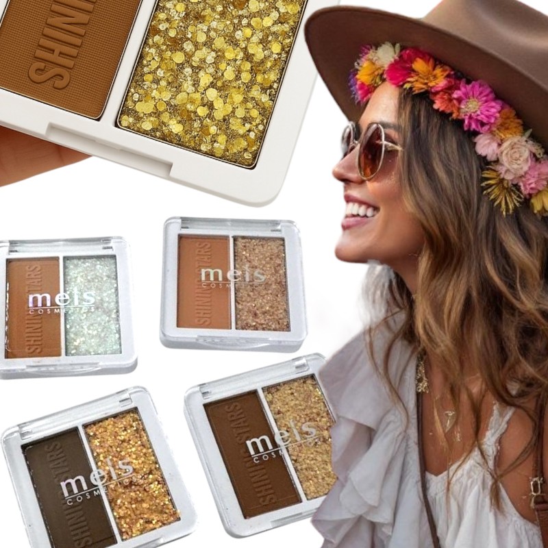 Pasta Cień Bronzer z Rozświetlaczem i Brokatem