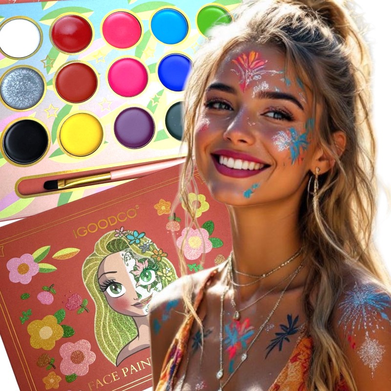 Paletka Farb do Twarzy i Ciała Body Art 15 Kolorów