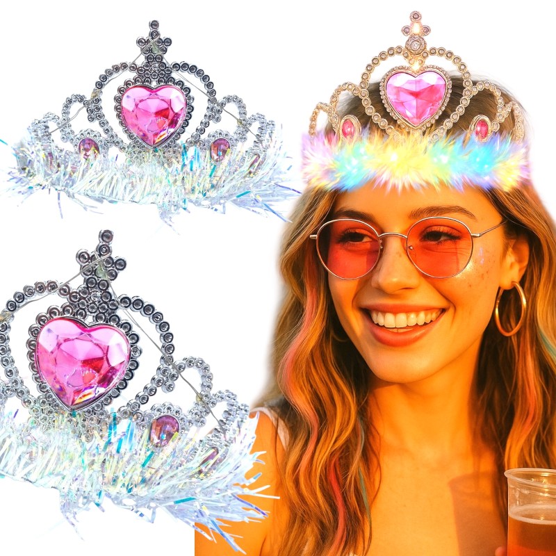 Korona Diadem Tiara LED na Festiwale i Eventy
