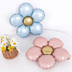 Balony foliowe stokrotka niebieskie 3 sztuki
