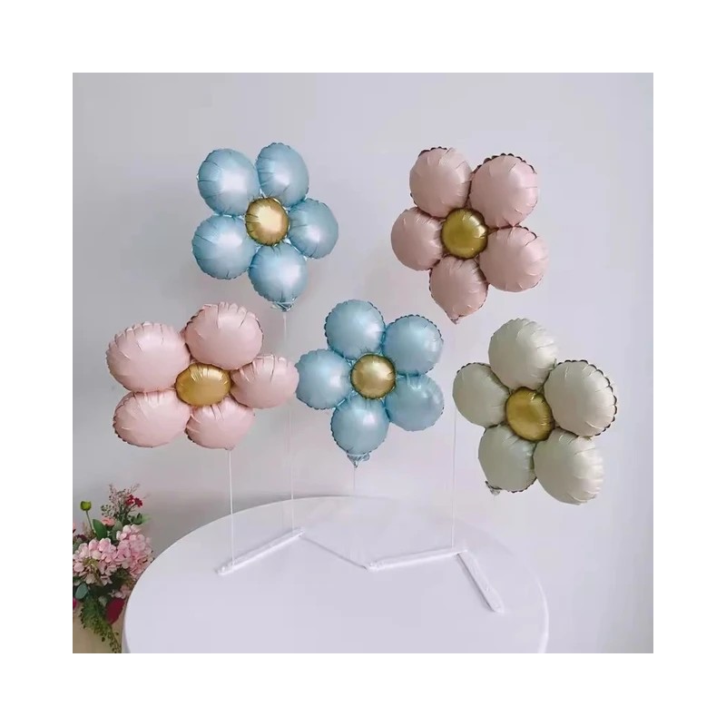 Balony foliowe stokrotka niebieskie 3 sztuki