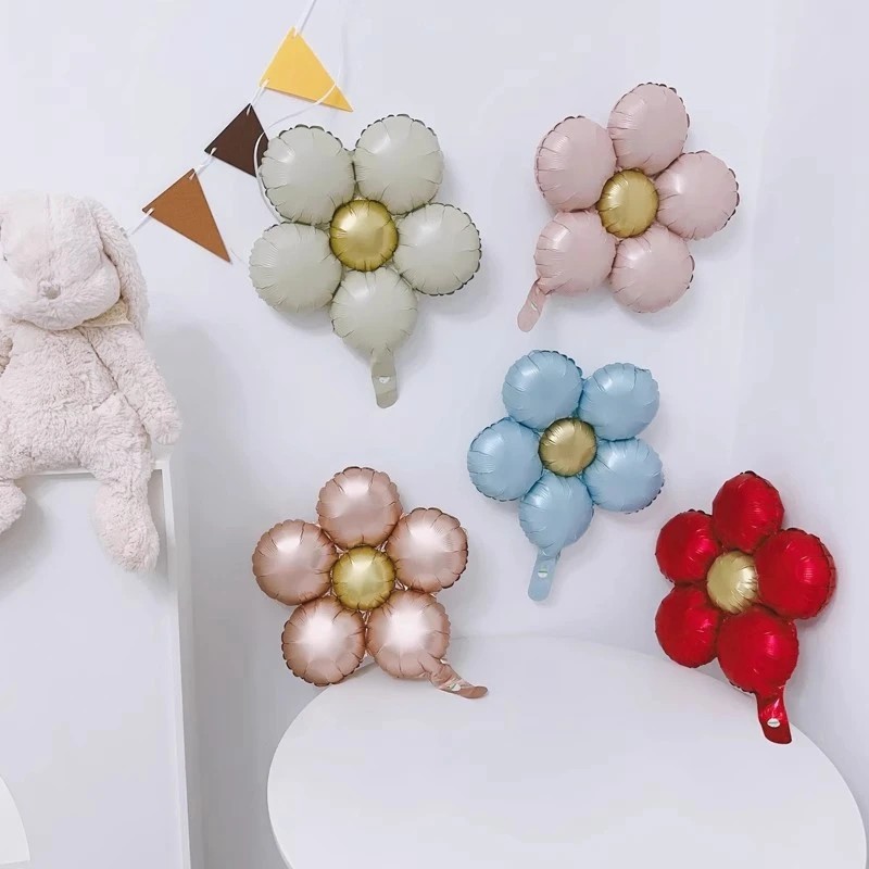 Balony foliowe stokrotka niebieskie 3 sztuki