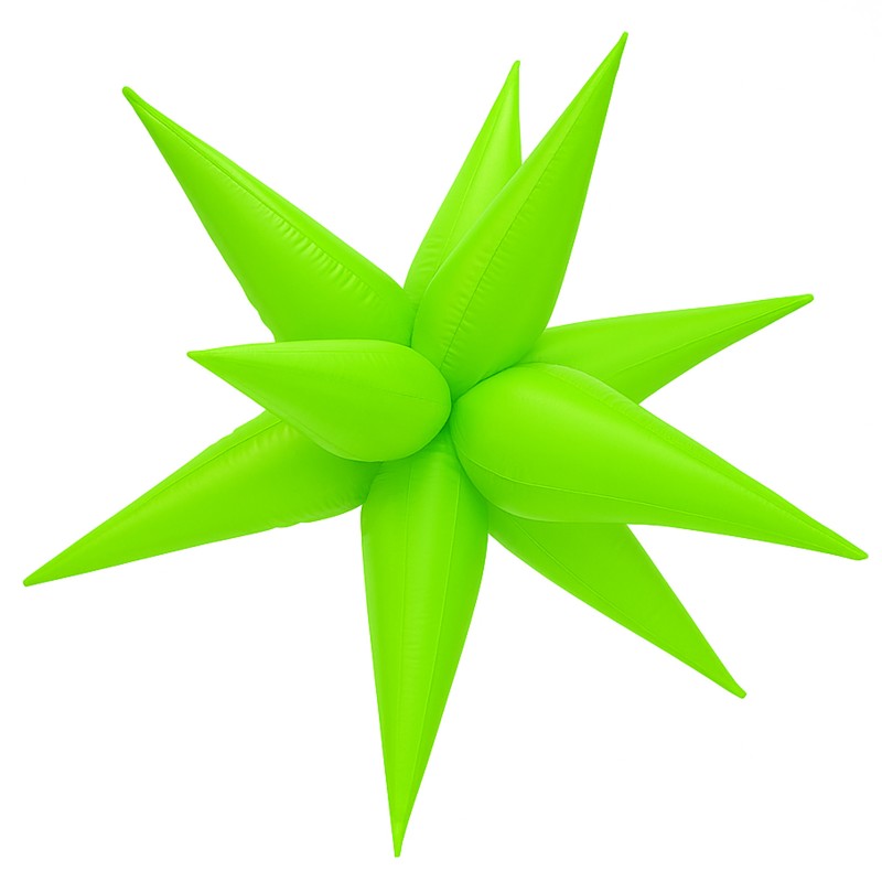 Balon gwiazda 19cali Neon Fluo zielona